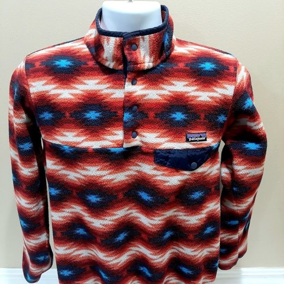 Patagonia Sweaters - Patagonia Womens Synchilla Snap T Fleece Aztec EUC